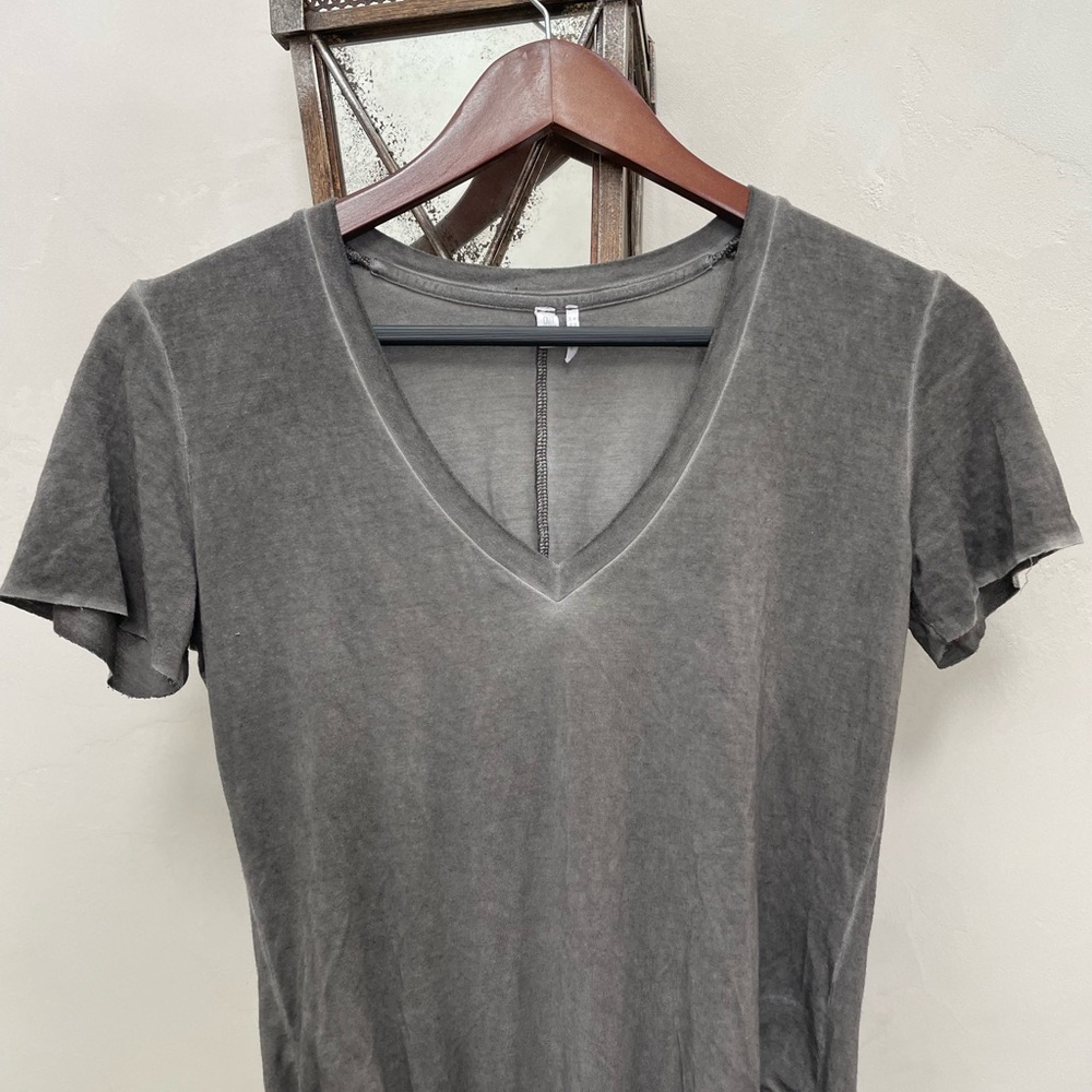Urban Outfitters Charcoal V-Neck Bodysuit